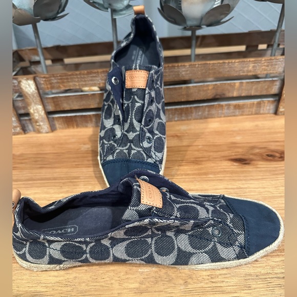 Coach Flats Denim Blue Size 9 - Picture 4 of 6